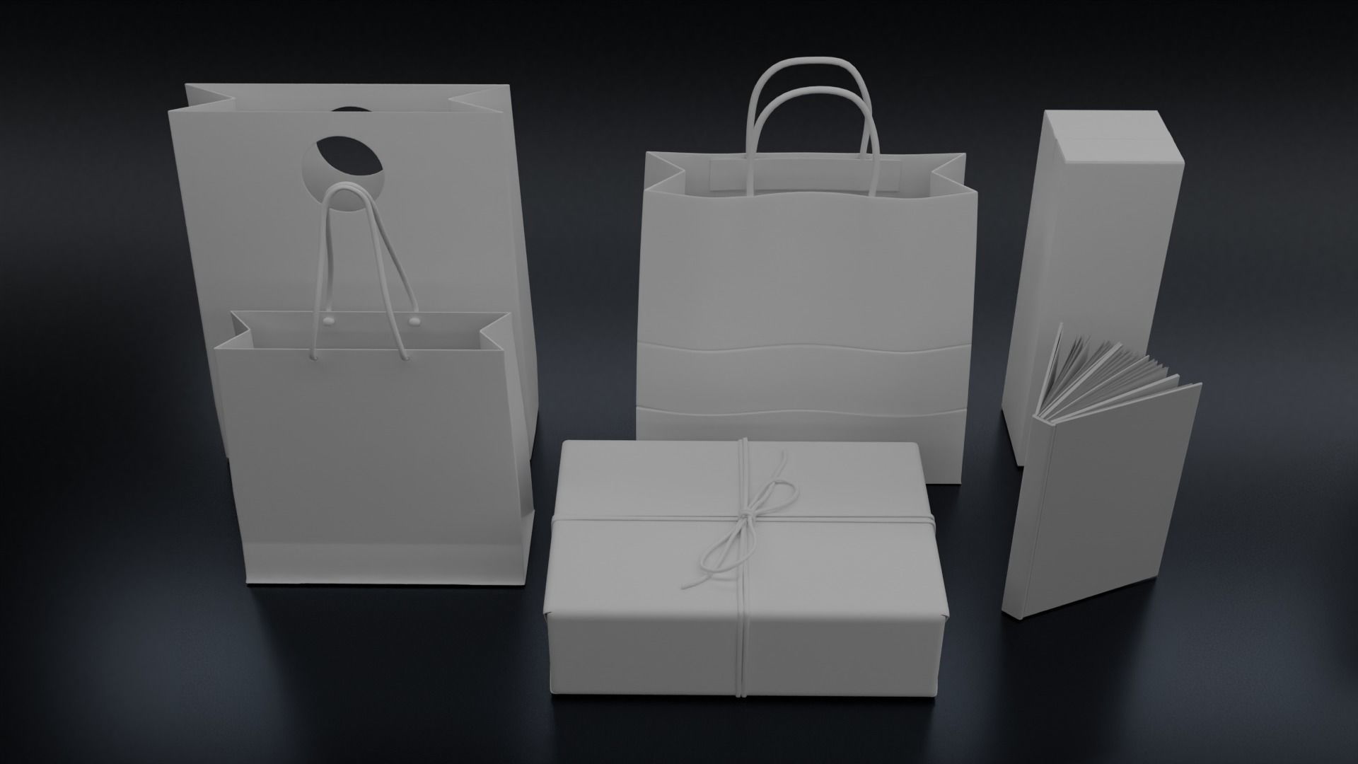 Packaging bags Cans Bottles Cosmetics   3D model_5
