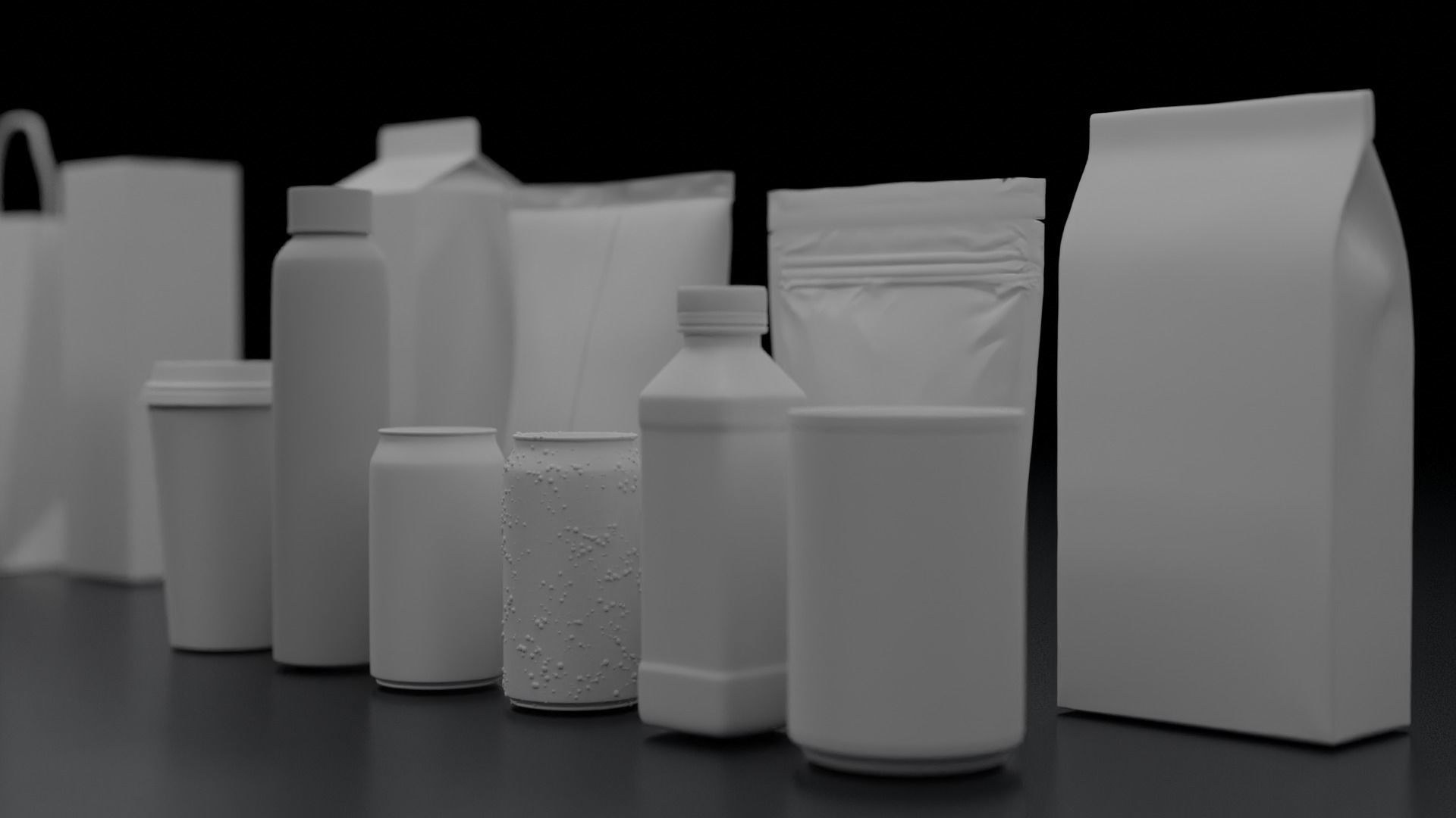Packaging bags Cans Bottles Cosmetics   3D model_7