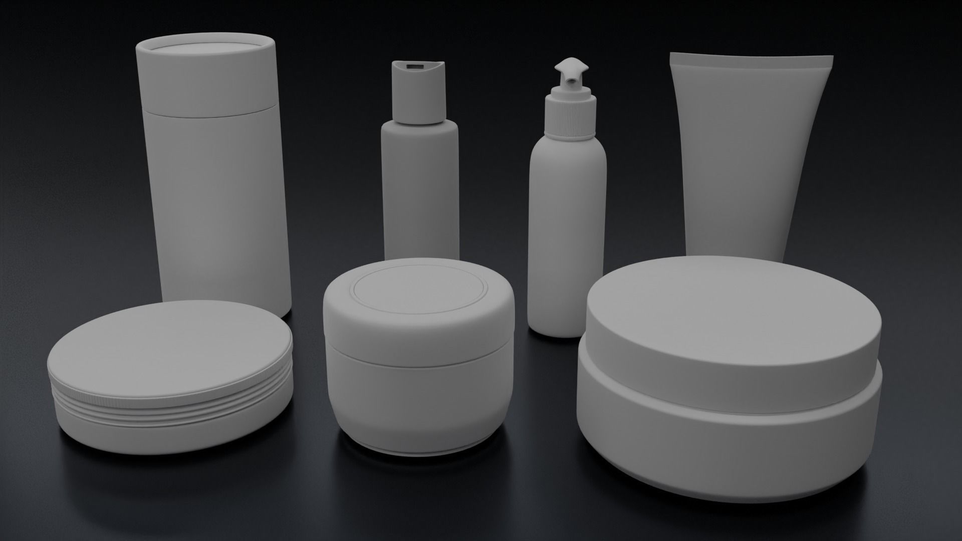 Packaging bags Cans Bottles Cosmetics   3D model_3