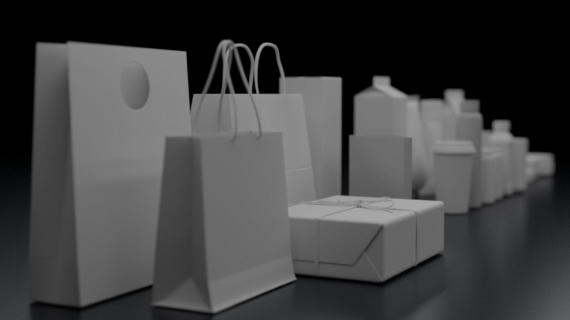Packaging bags Cans Bottles Cosmetics   3D model_6