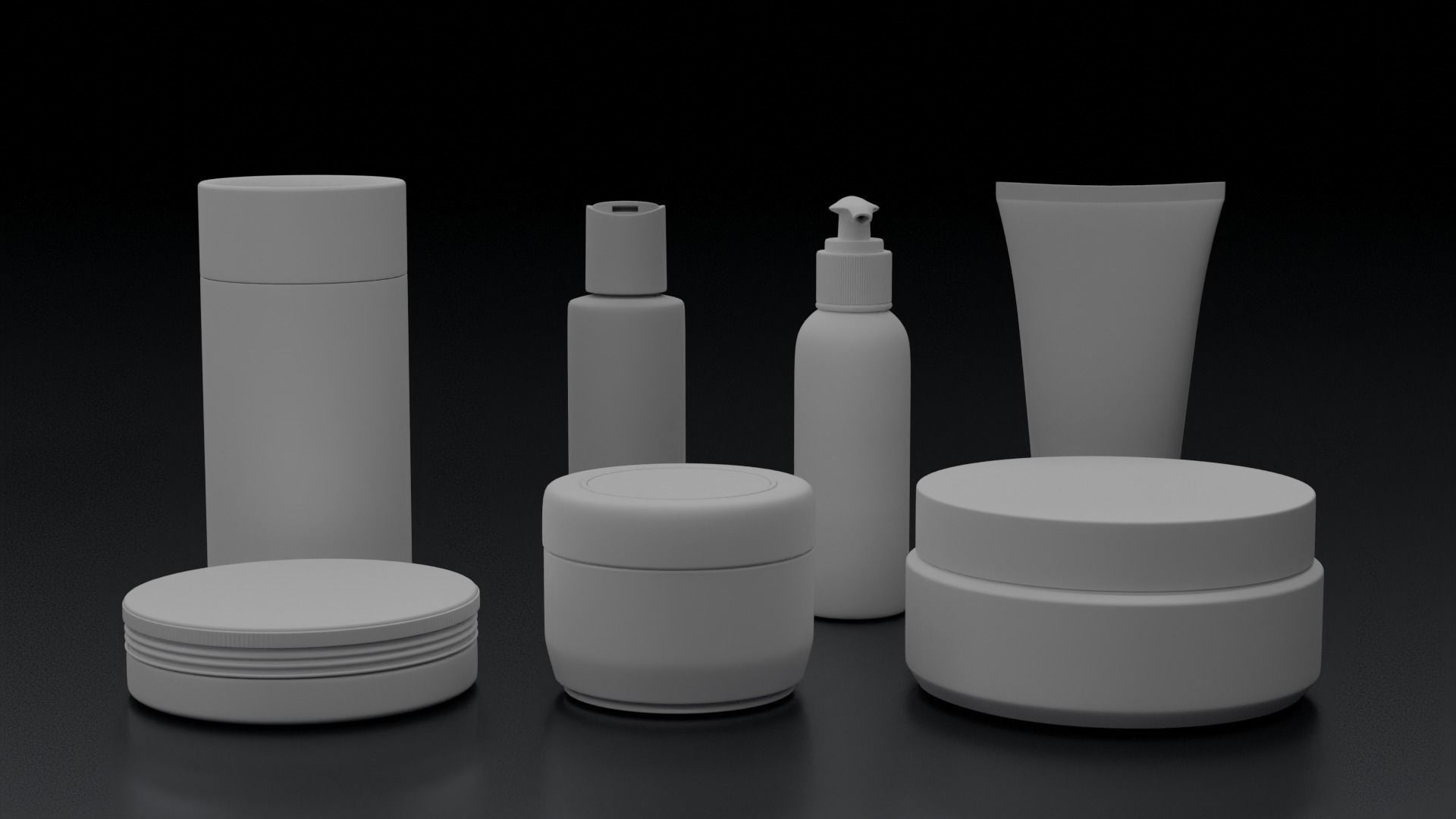 Packaging bags Cans Bottles Cosmetics   3D model_1