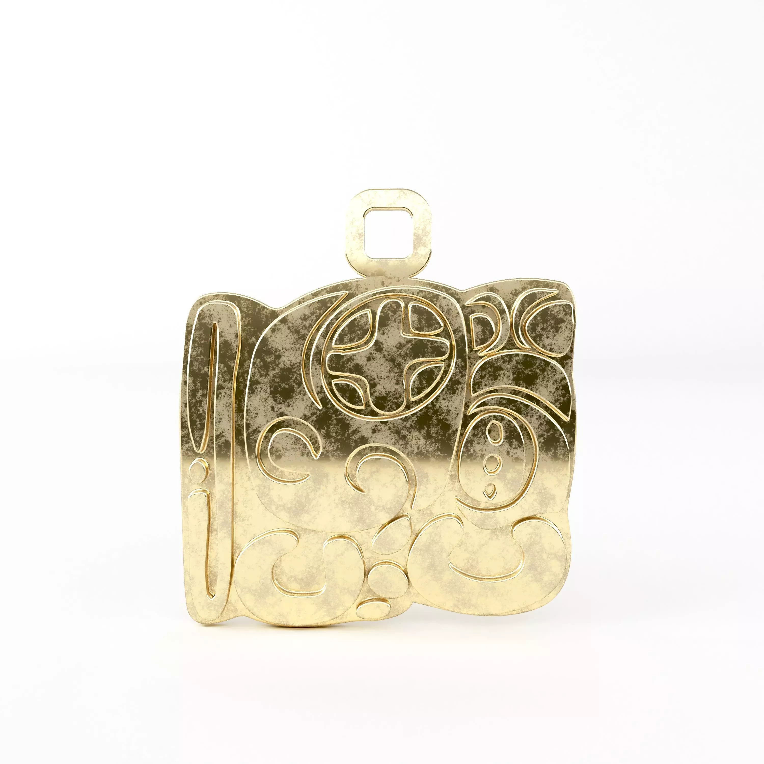 Mayan pendant A2 3D print model