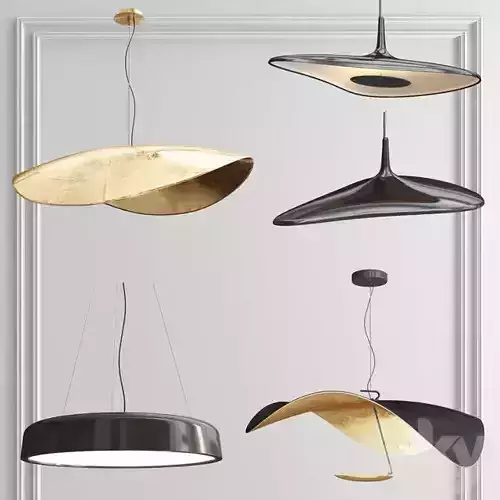Suspension lot de 4 GERVASONI LUCE MANTA COCOTTE pendant light
