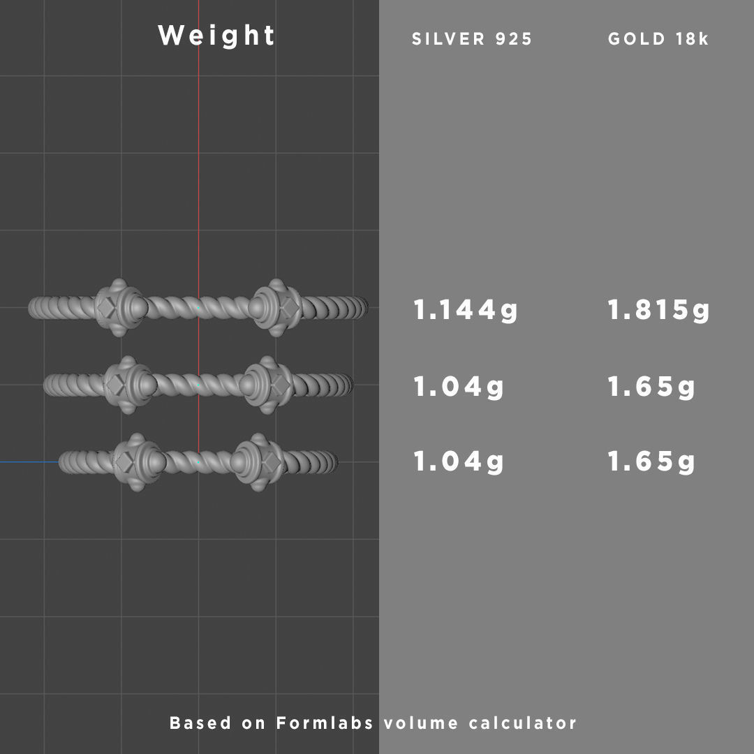 David Yurmann Inspired 2 Ring 3D print model_5