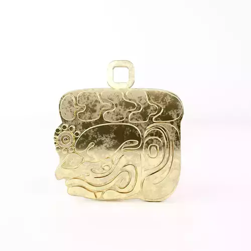 Mayan pendant A4 3D print model