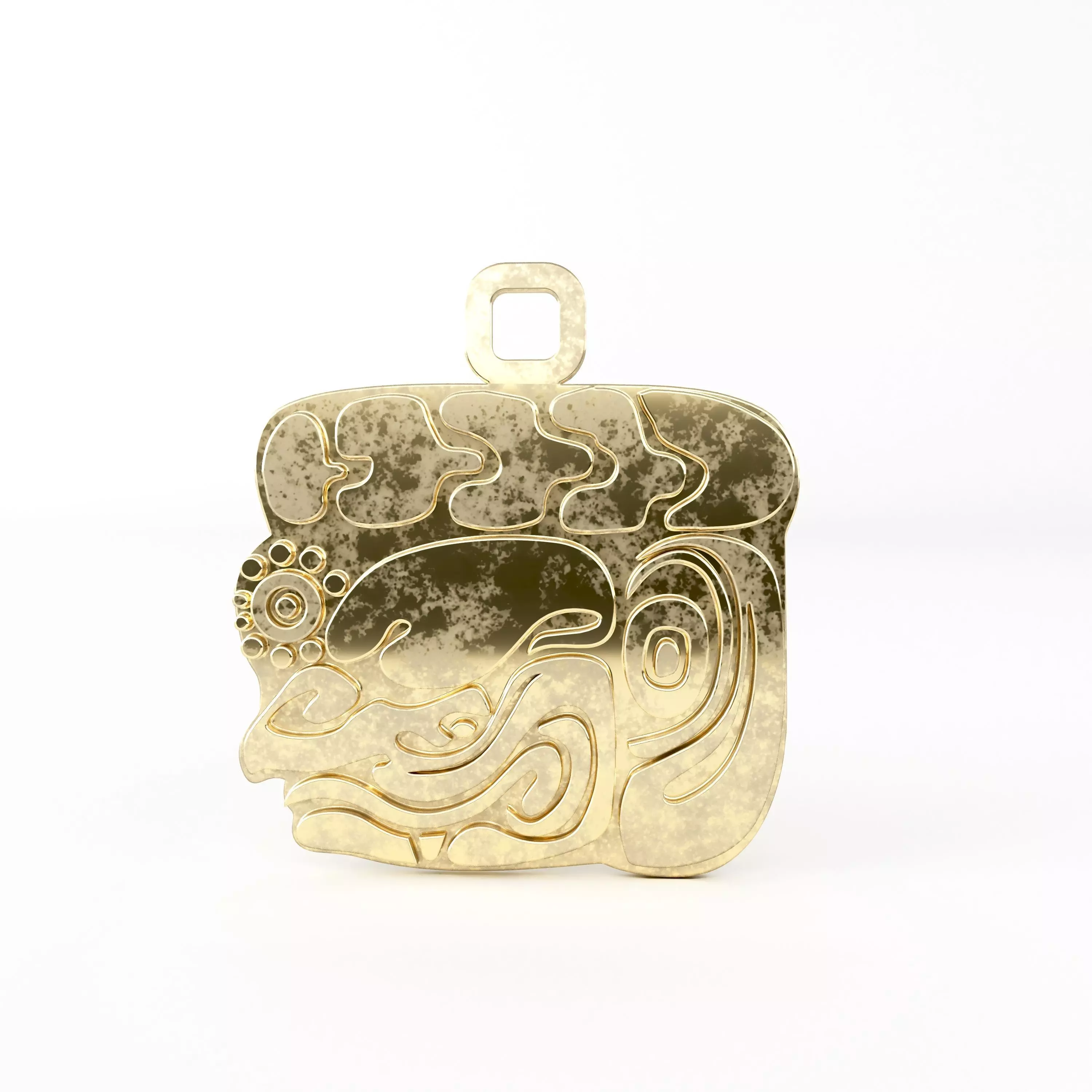 Mayan pendant A4 3D print model