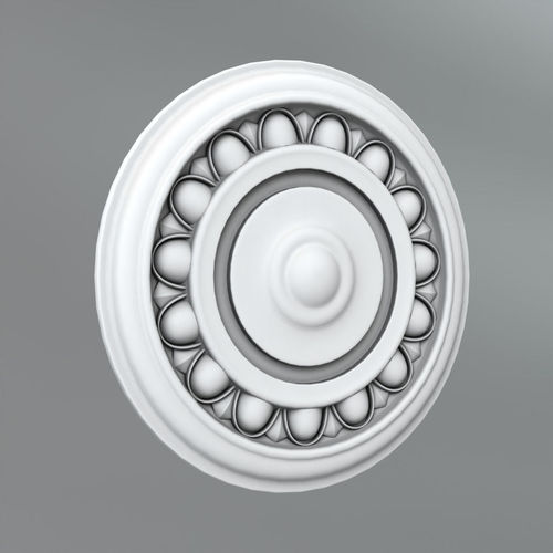 Carved rosettes medallions 3D model