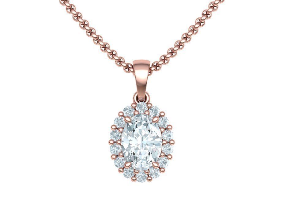 Oval Stone 7x5 Jewelry set with discount  3D Model Collection_24