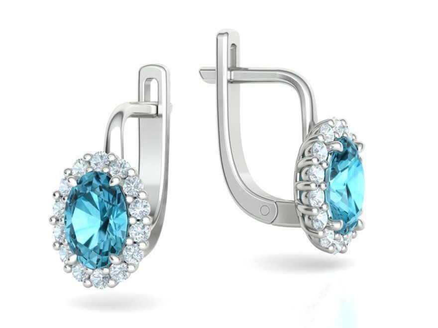 Oval Stone 7x5 Jewelry set with discount  3D Model Collection_7