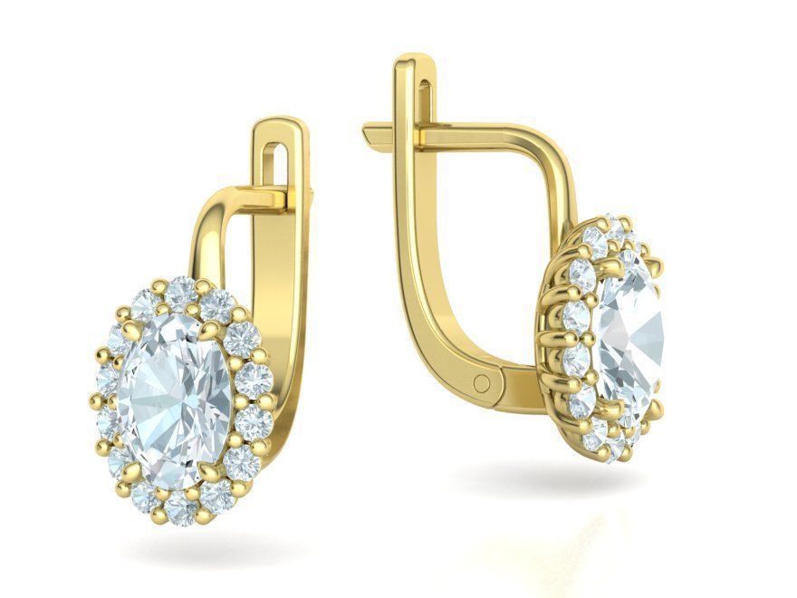 Oval Stone 7x5 Jewelry set with discount  3D Model Collection_6