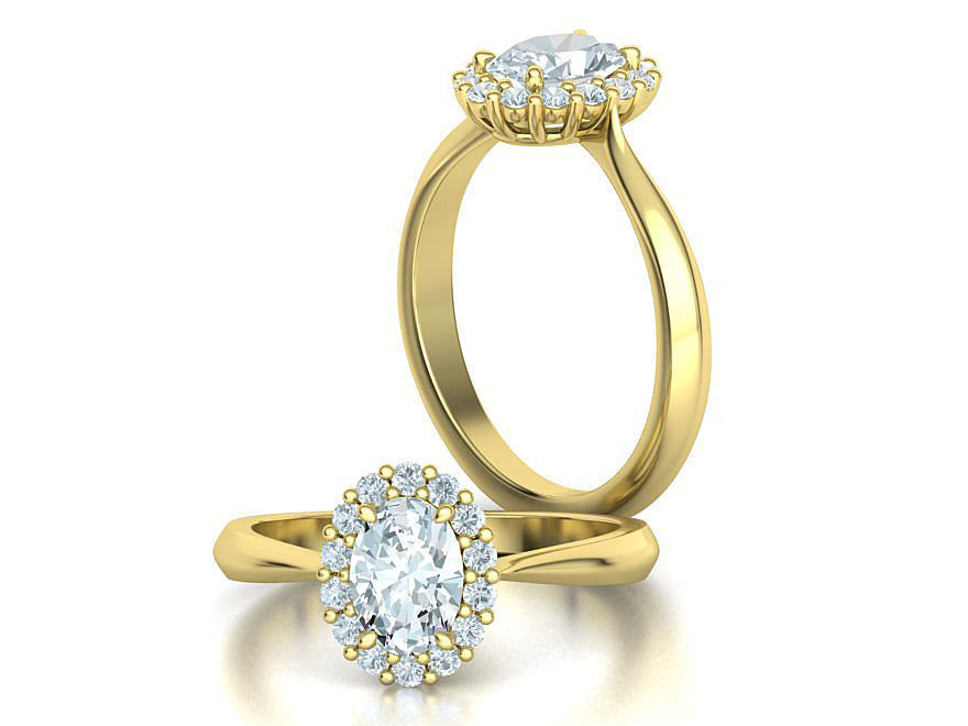 Oval Stone 7x5 Jewelry set with discount  3D Model Collection_33