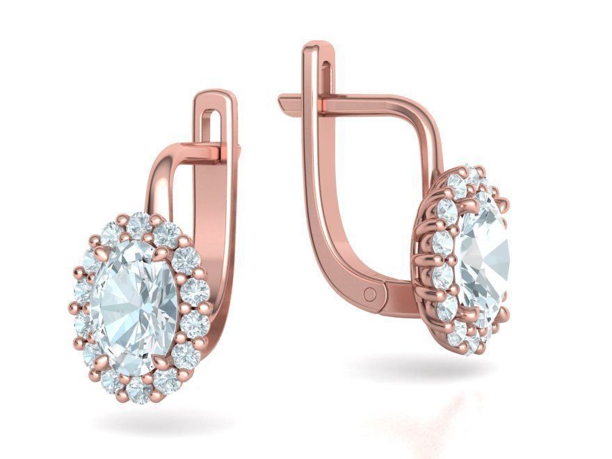 Oval Stone 7x5 Jewelry set with discount  3D Model Collection_11