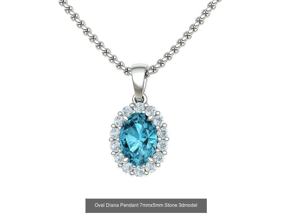 Oval Stone 7x5 Jewelry set with discount  3D Model Collection_3