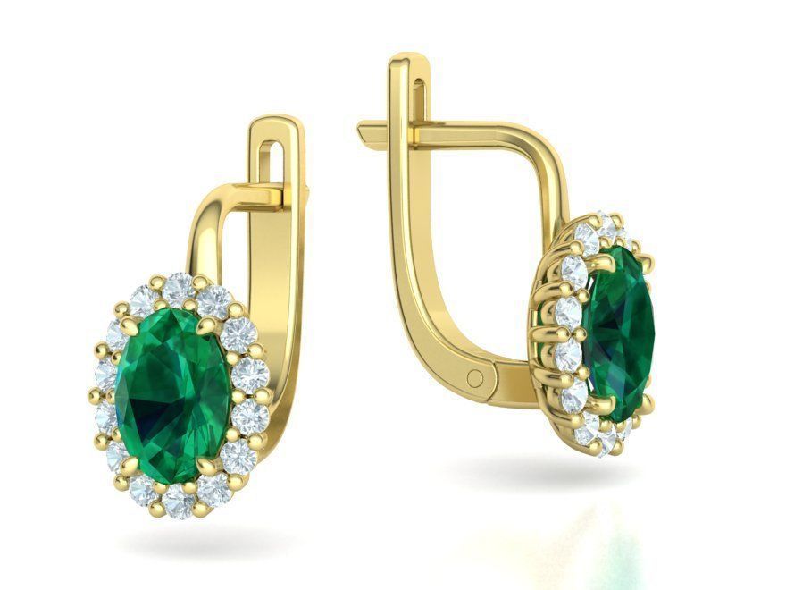 Oval Stone 7x5 Jewelry set with discount  3D Model Collection_10