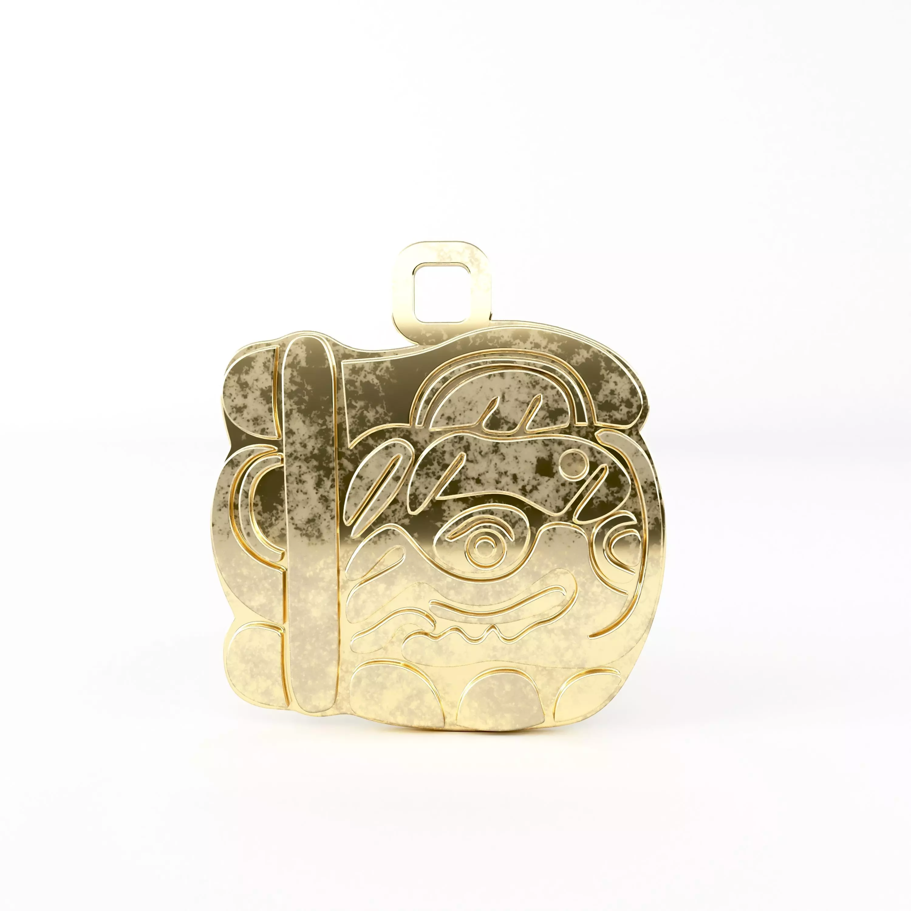 Mayan pendant A5 3D print model
