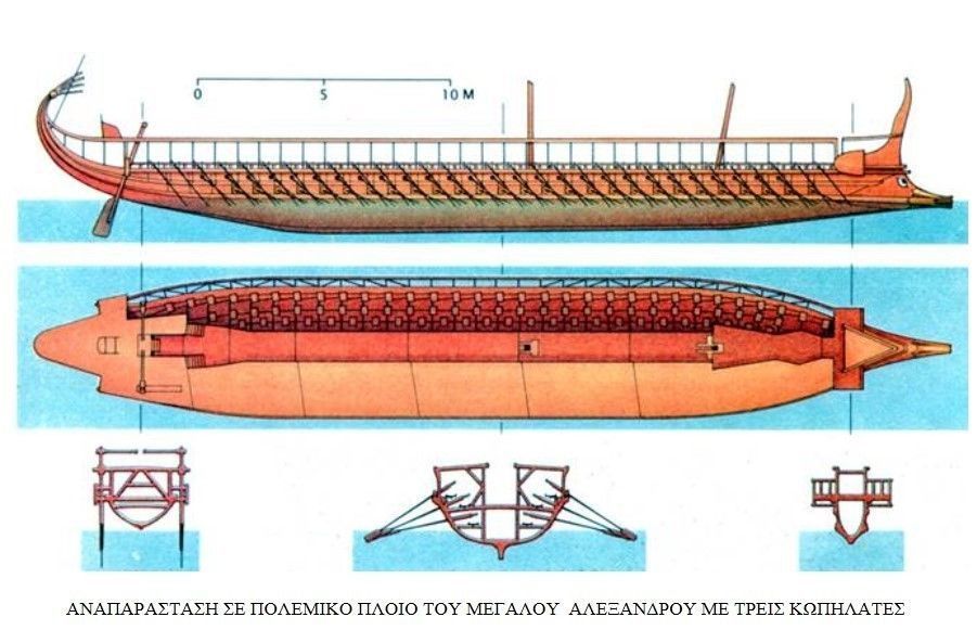 Triremes ancient ship 3D model_15