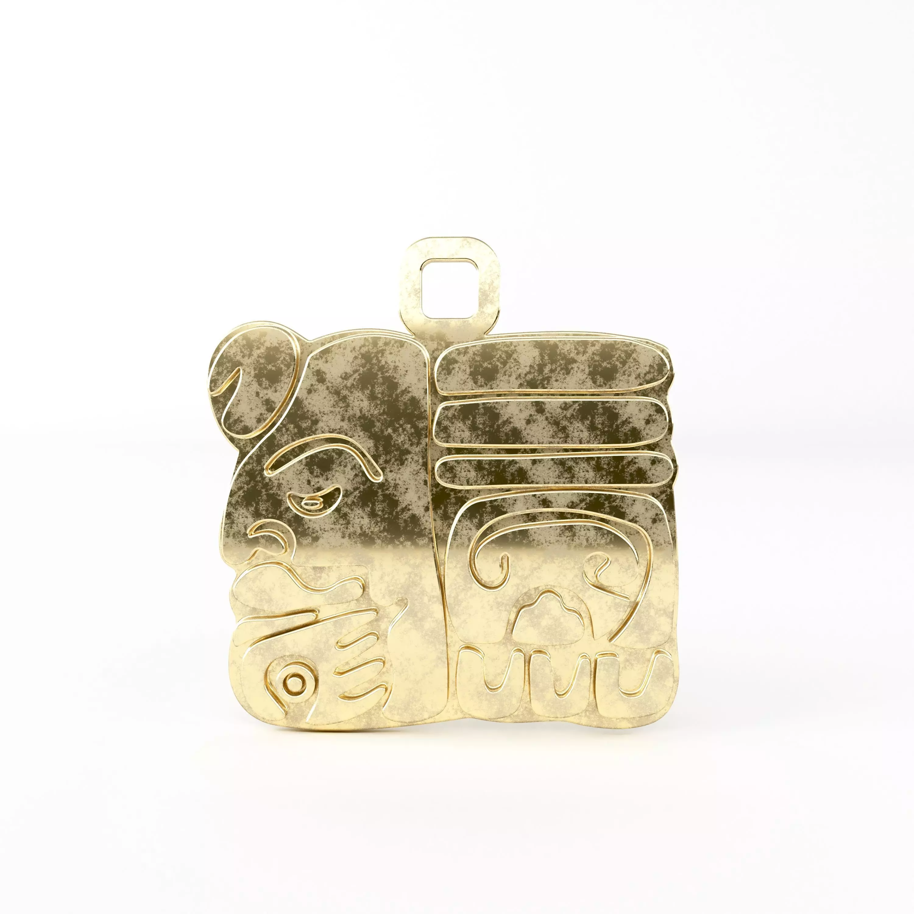 Mayan pendant A6 3D print model