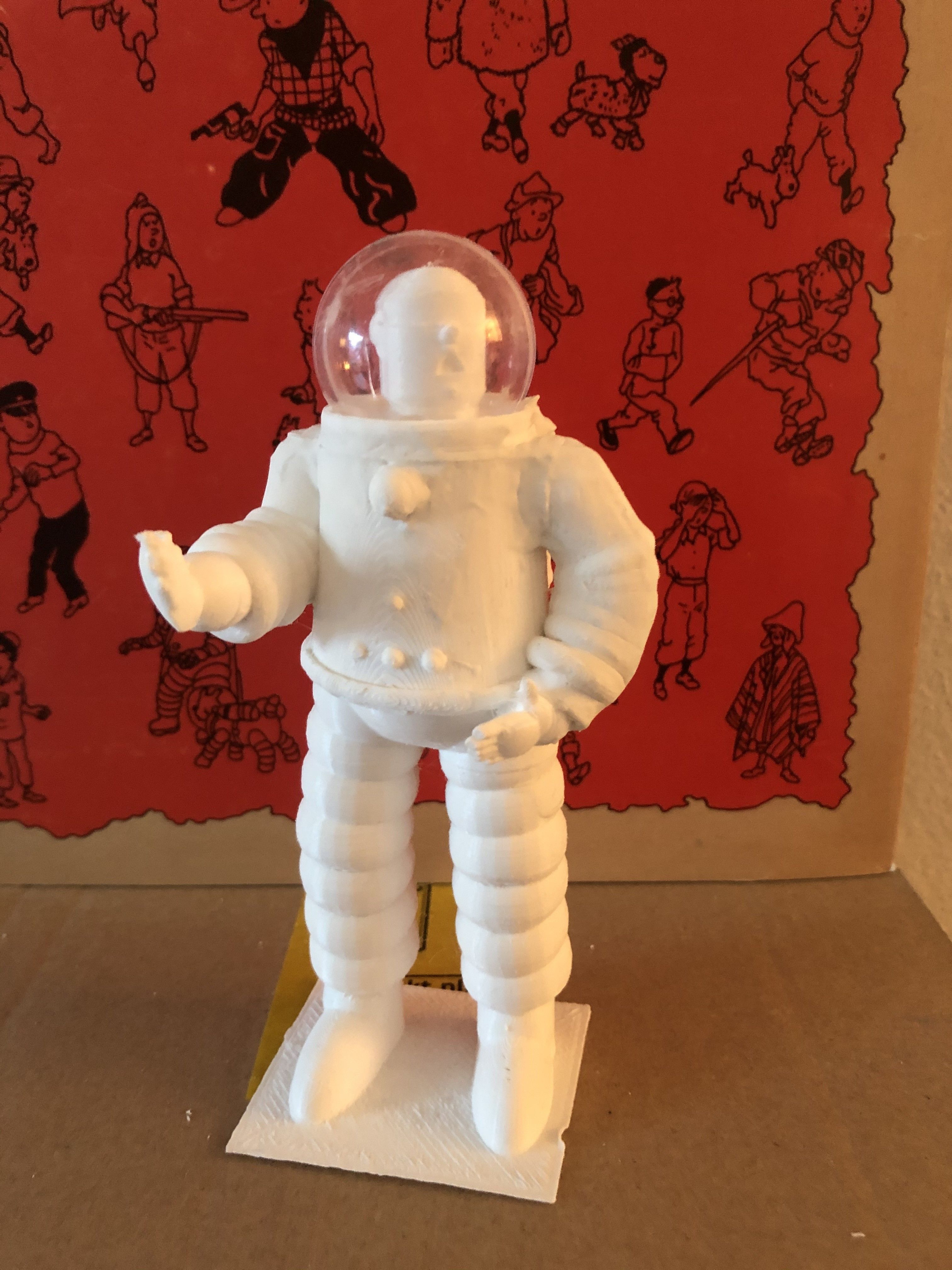 Tintin and crew in spacesuit 3D print model_8