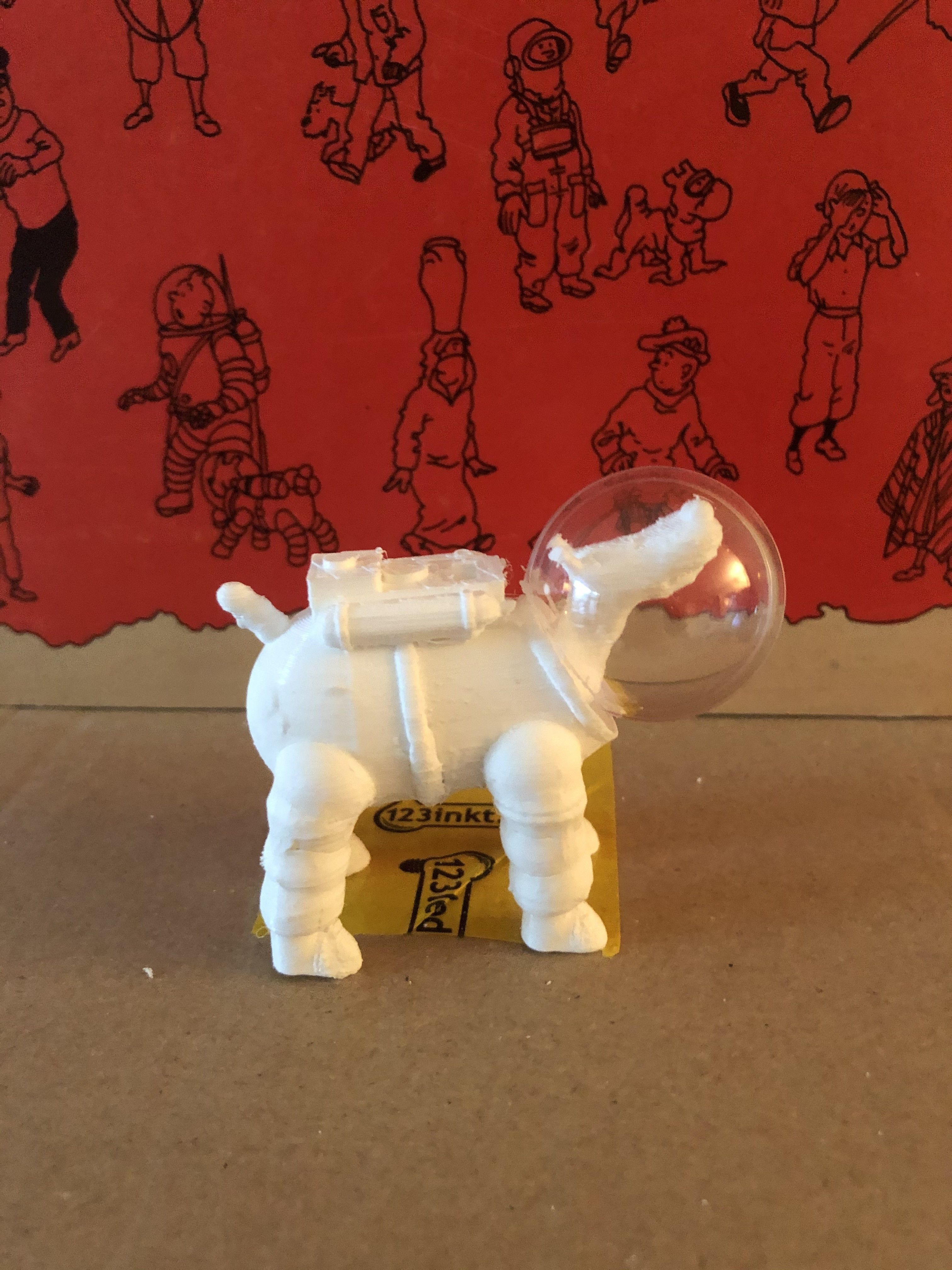 Tintin and crew in spacesuit 3D print model_5