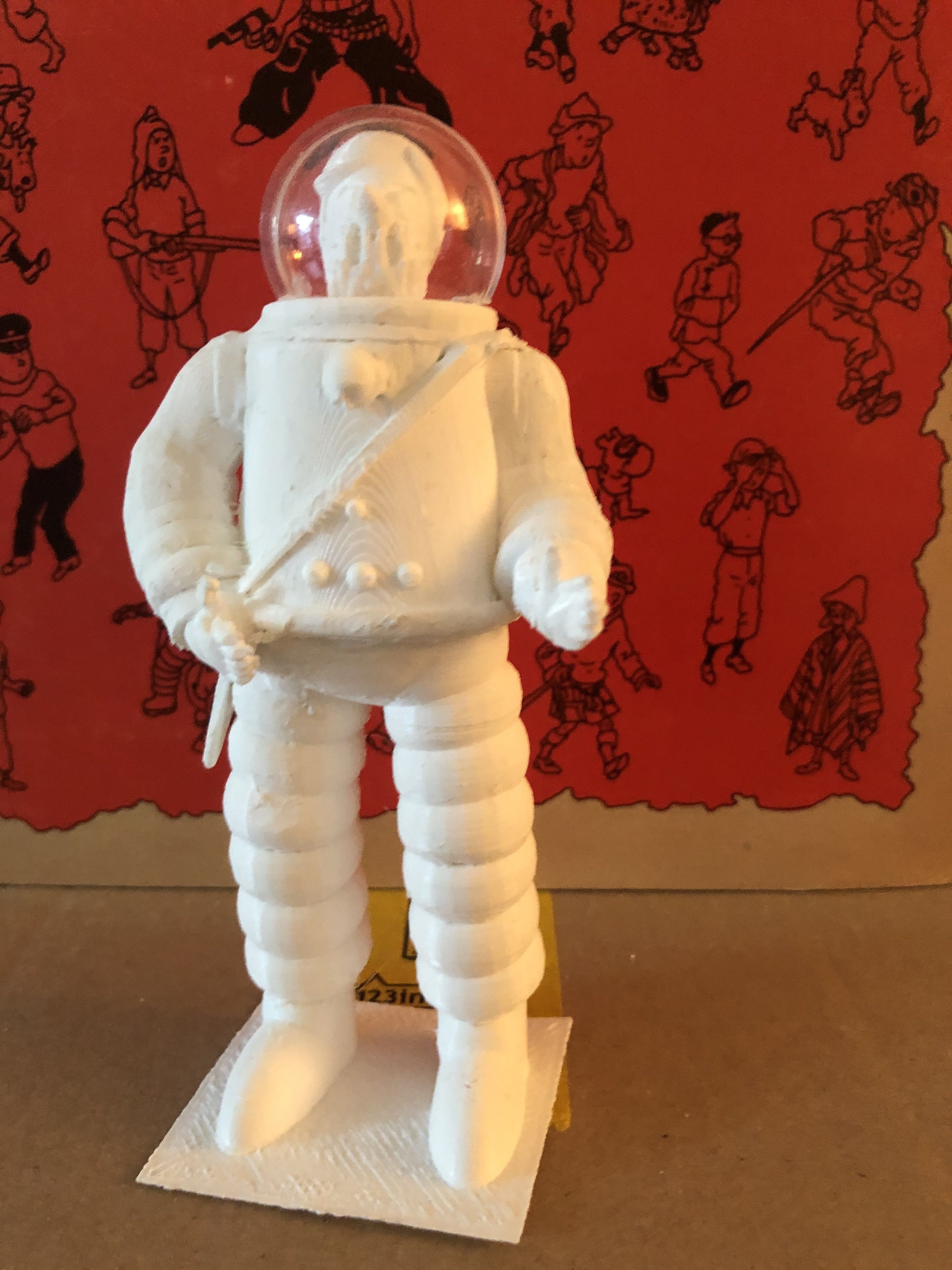 Tintin and crew in spacesuit 3D print model_4