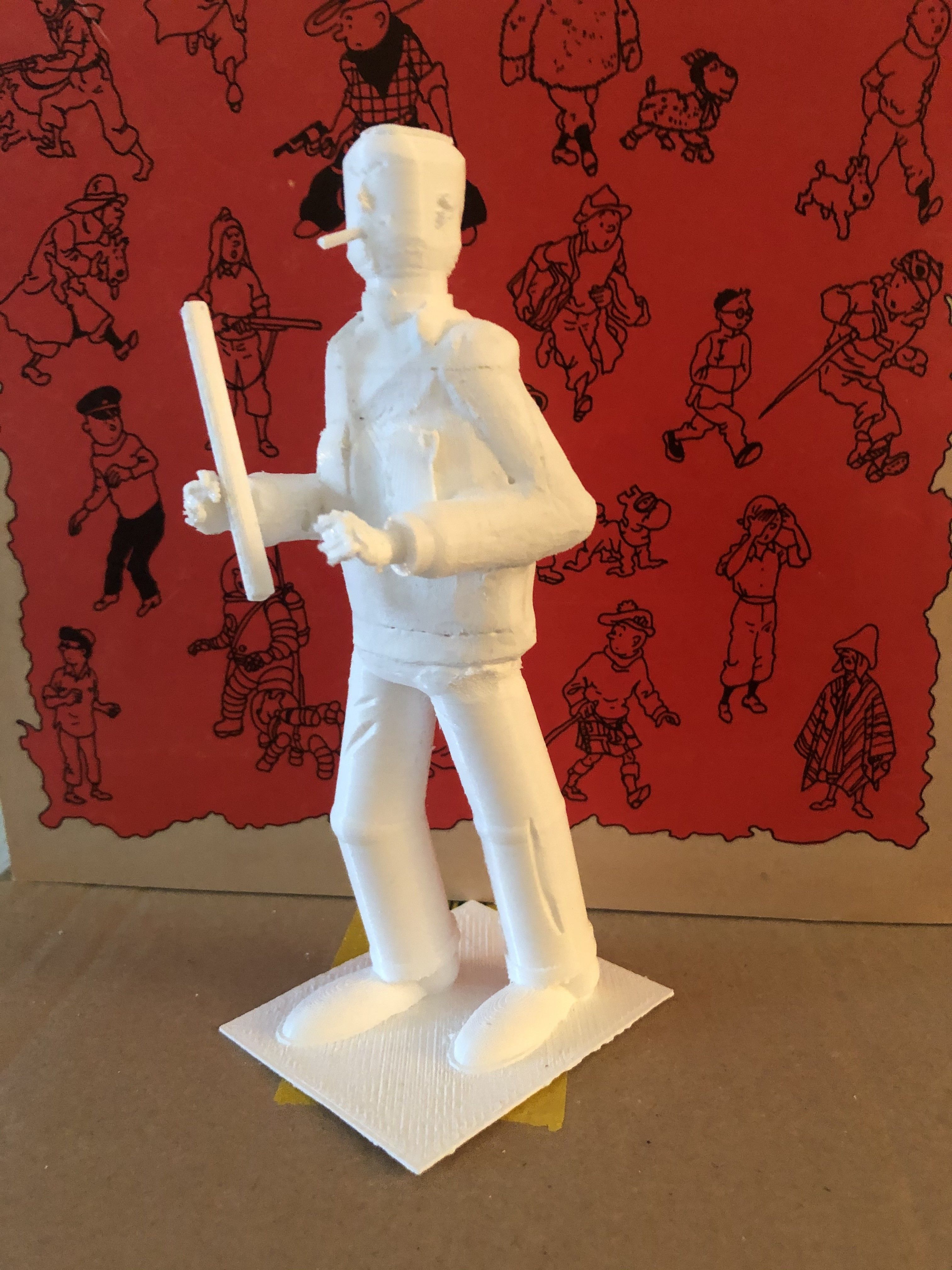 Tintin and crew in spacesuit 3D print model_1