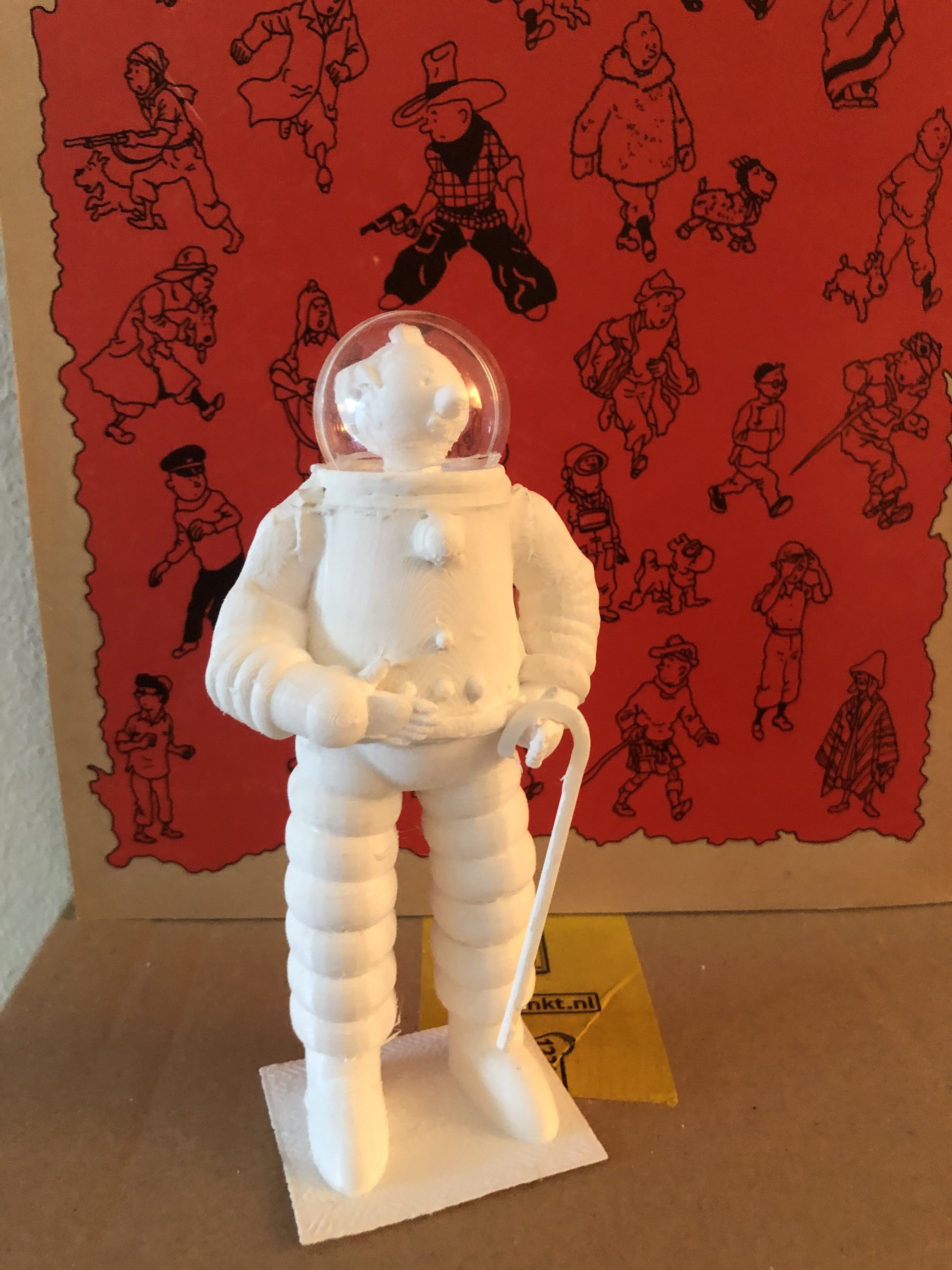Tintin and crew in spacesuit 3D print model_2