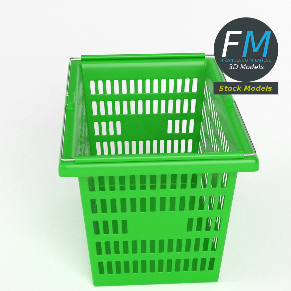 Shopping basket 1 3D model_2