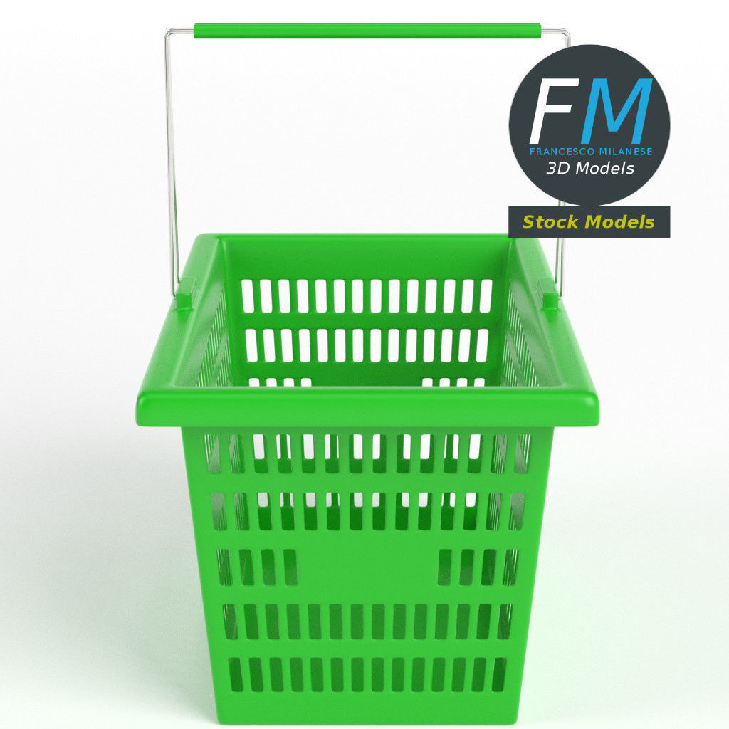 Shopping basket 1 3D model_4