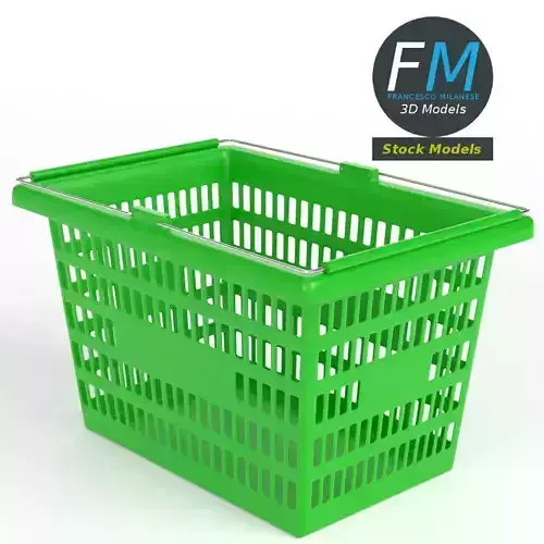 Shopping basket 1 3D model