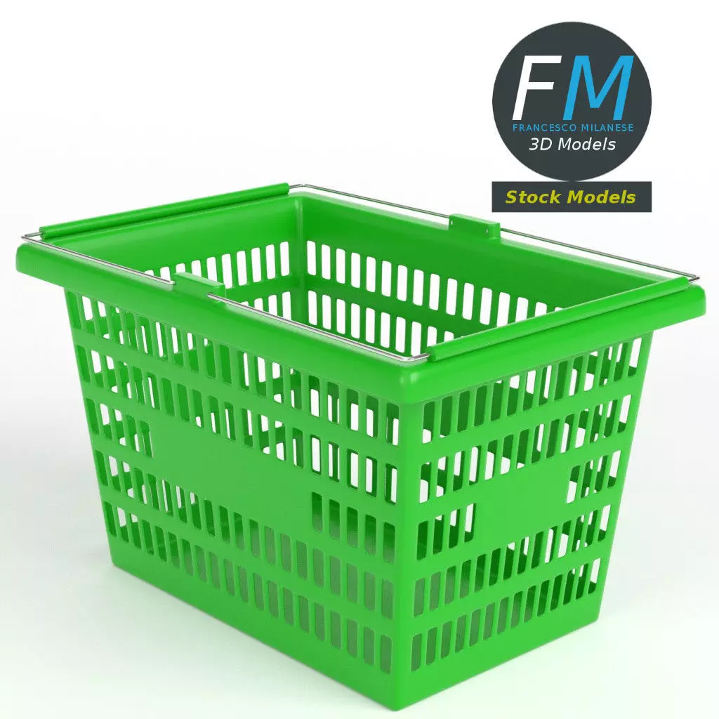 Shopping basket 1 3D model_0