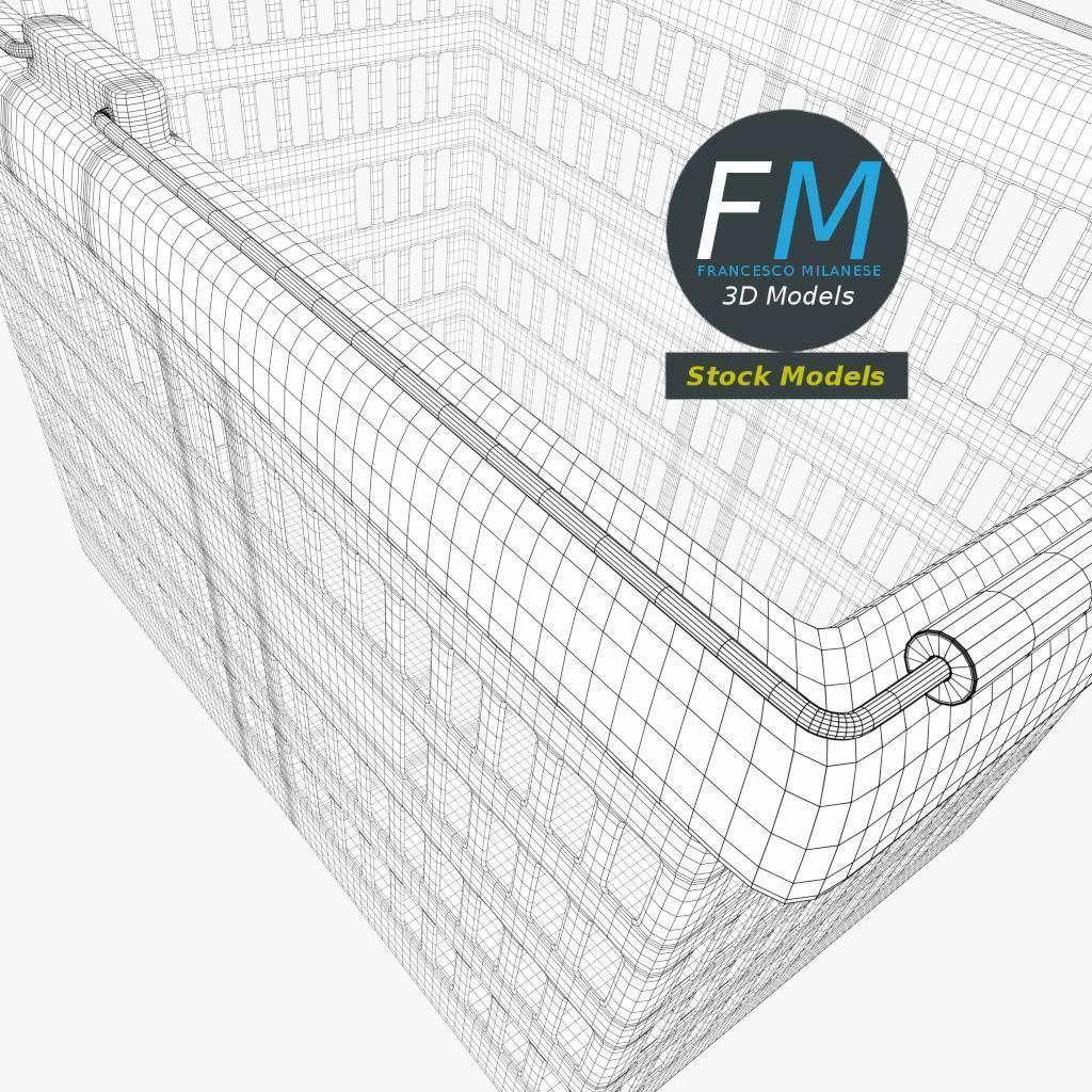 Shopping basket 1 3D model_8