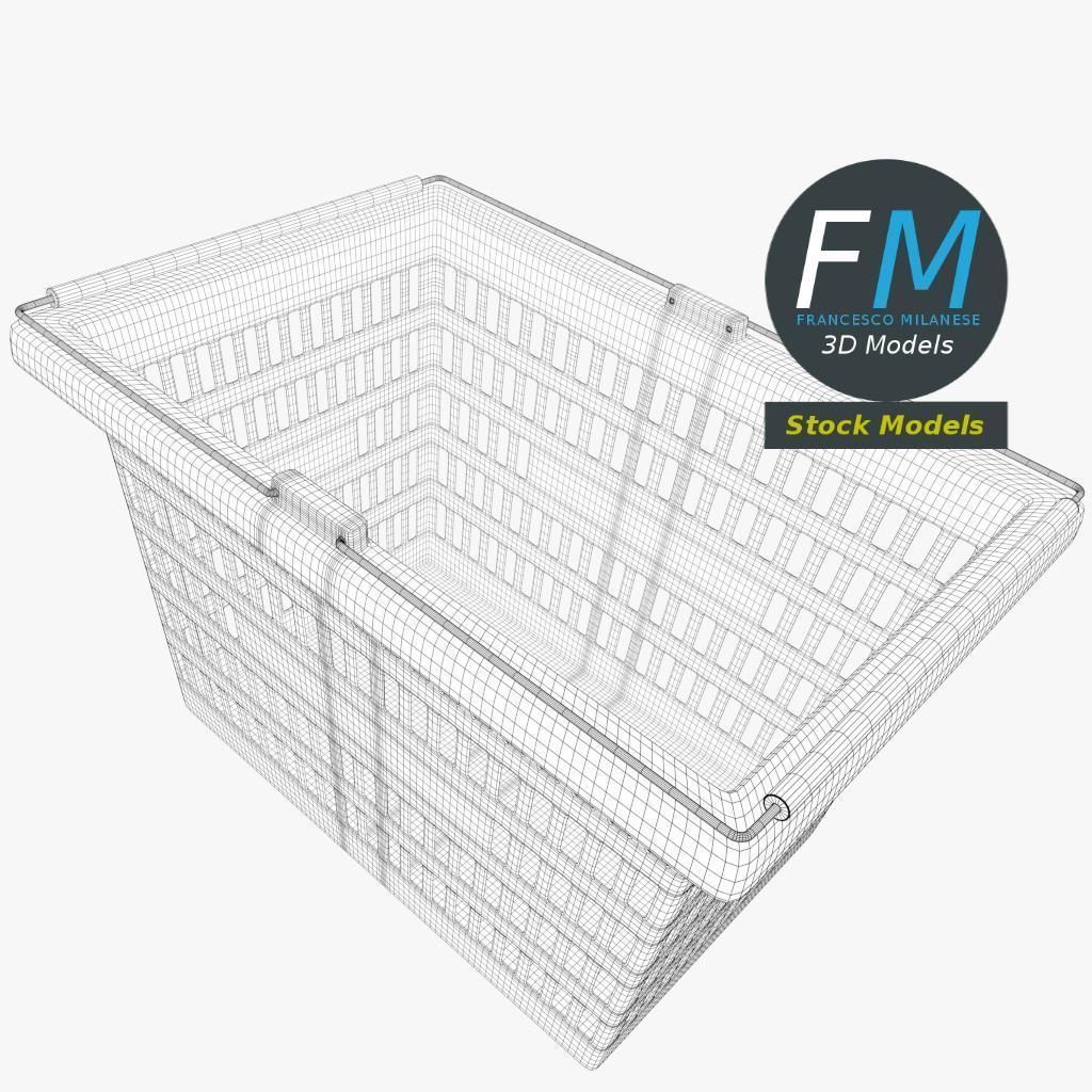 Shopping basket 1 3D model_7