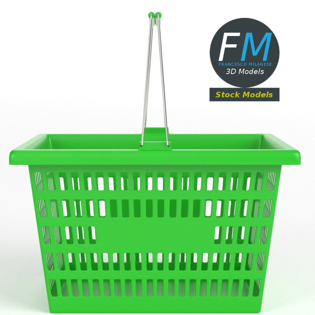Shopping basket 1 3D model_3
