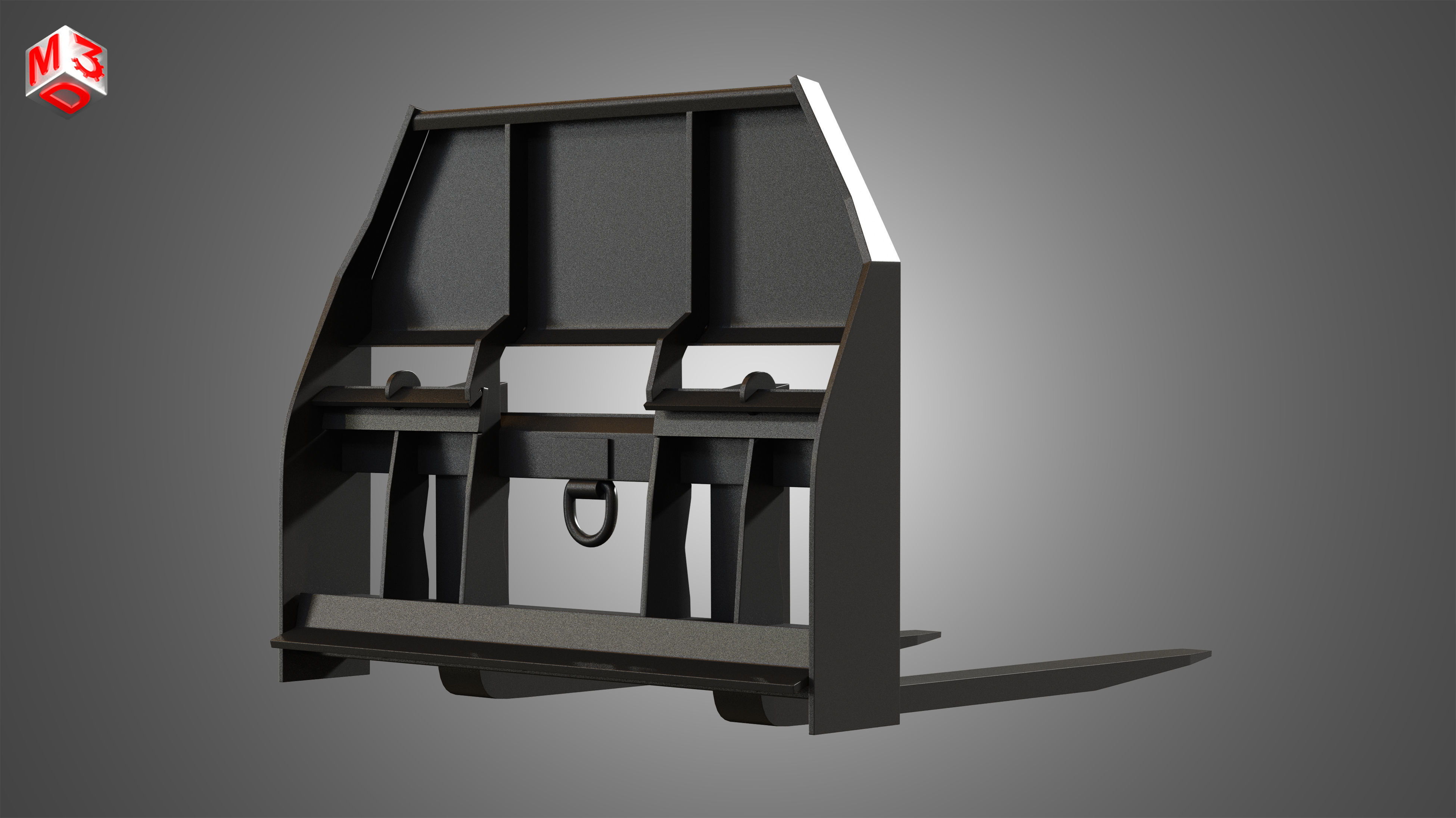 Pallet Fork - Spare Part for JCB Skid Steer Loader 3D model_1