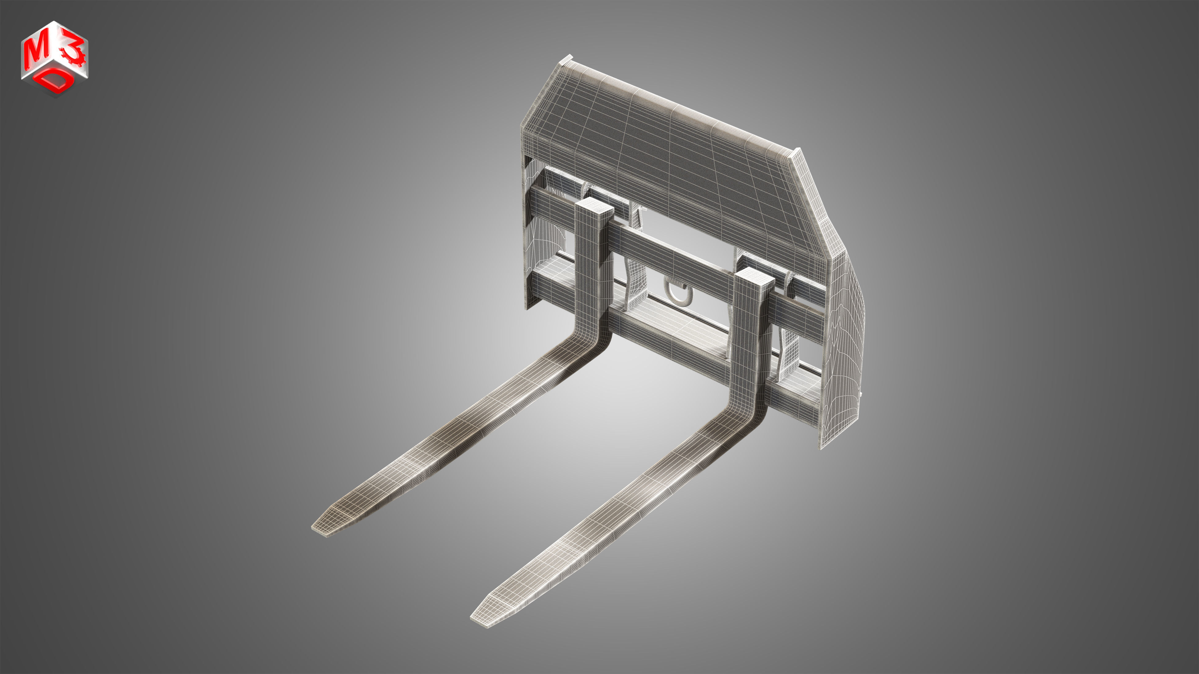 Pallet Fork - Spare Part for JCB Skid Steer Loader 3D model_4