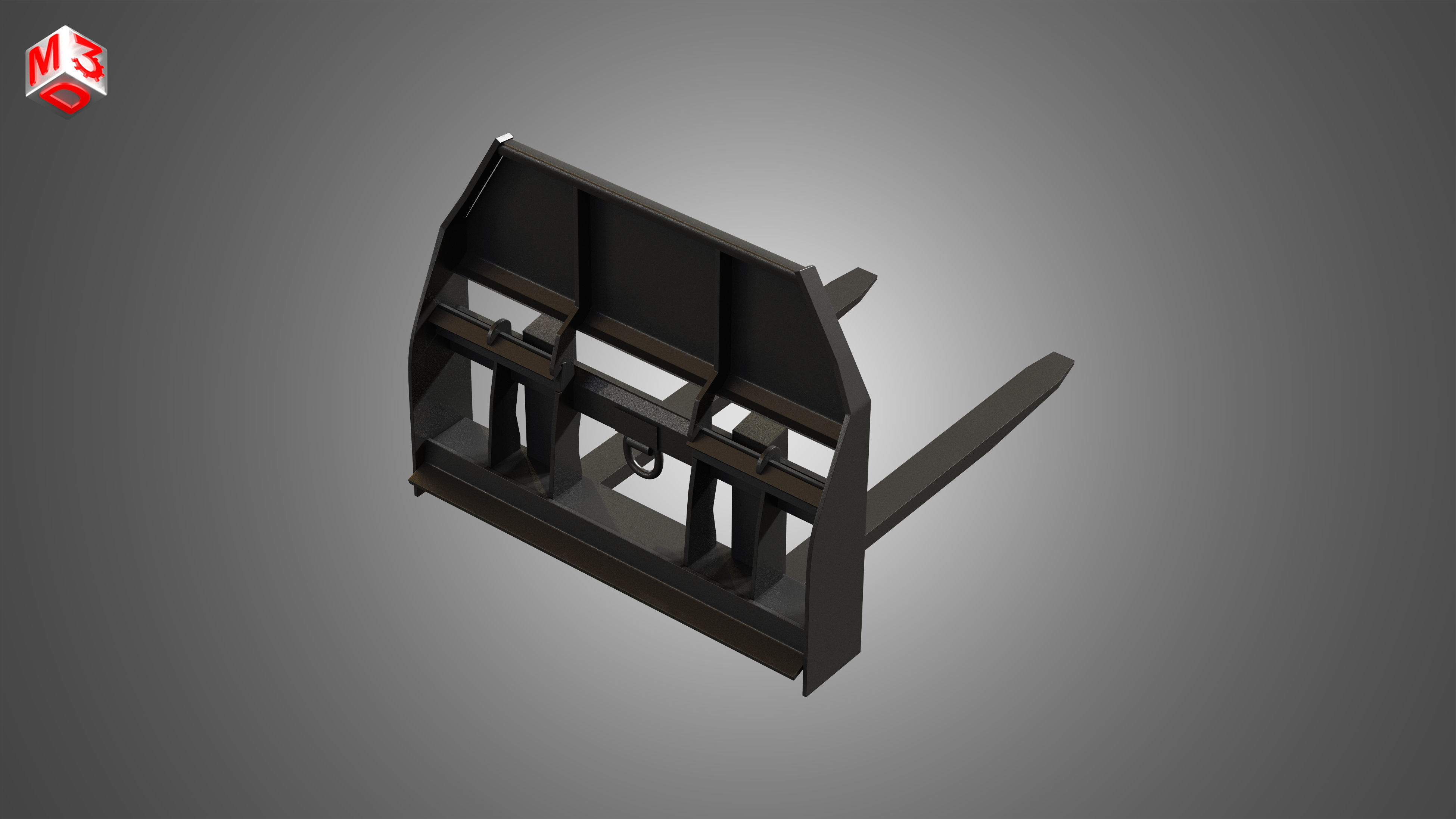 Pallet Fork - Spare Part for JCB Skid Steer Loader 3D model_3