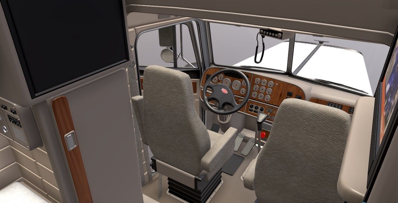 Truck 379 with interior  3D model_11