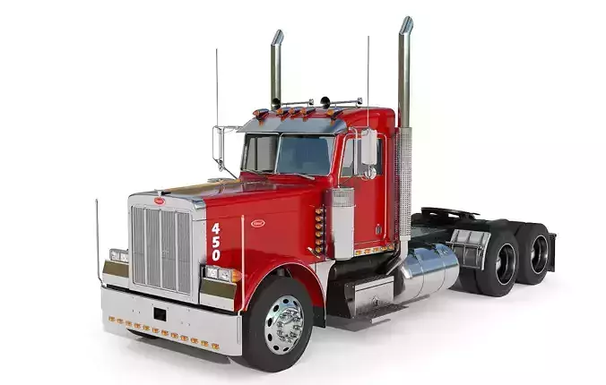 Peterbilt 379 with interior  3D model