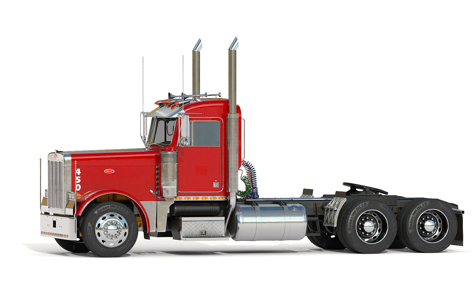 Truck 379 with interior  3D model_4