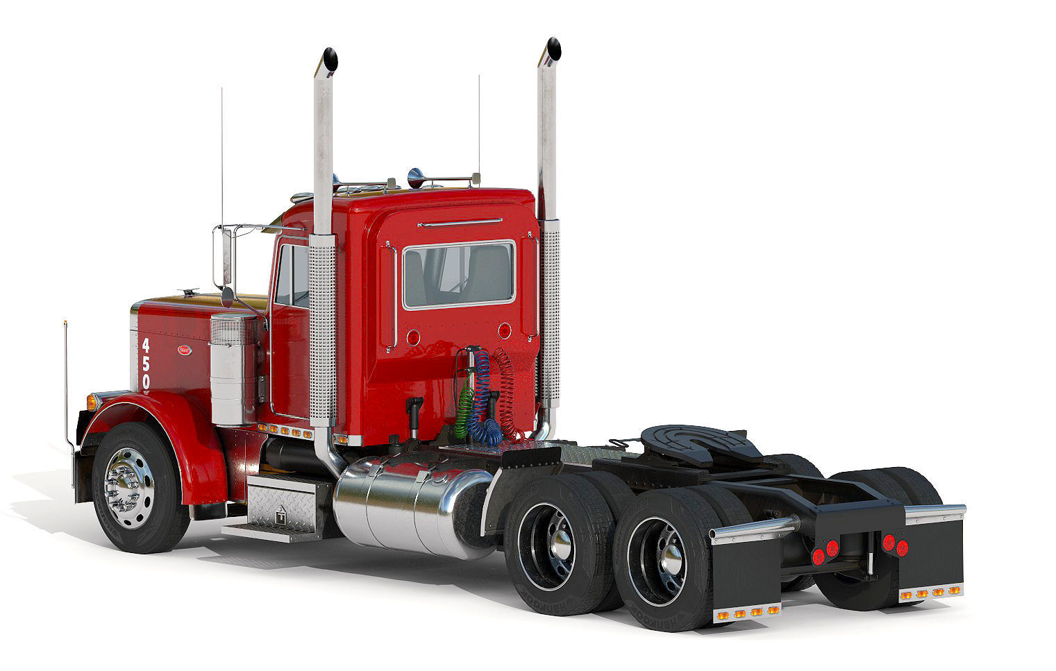 Truck 379 with interior  3D model_5