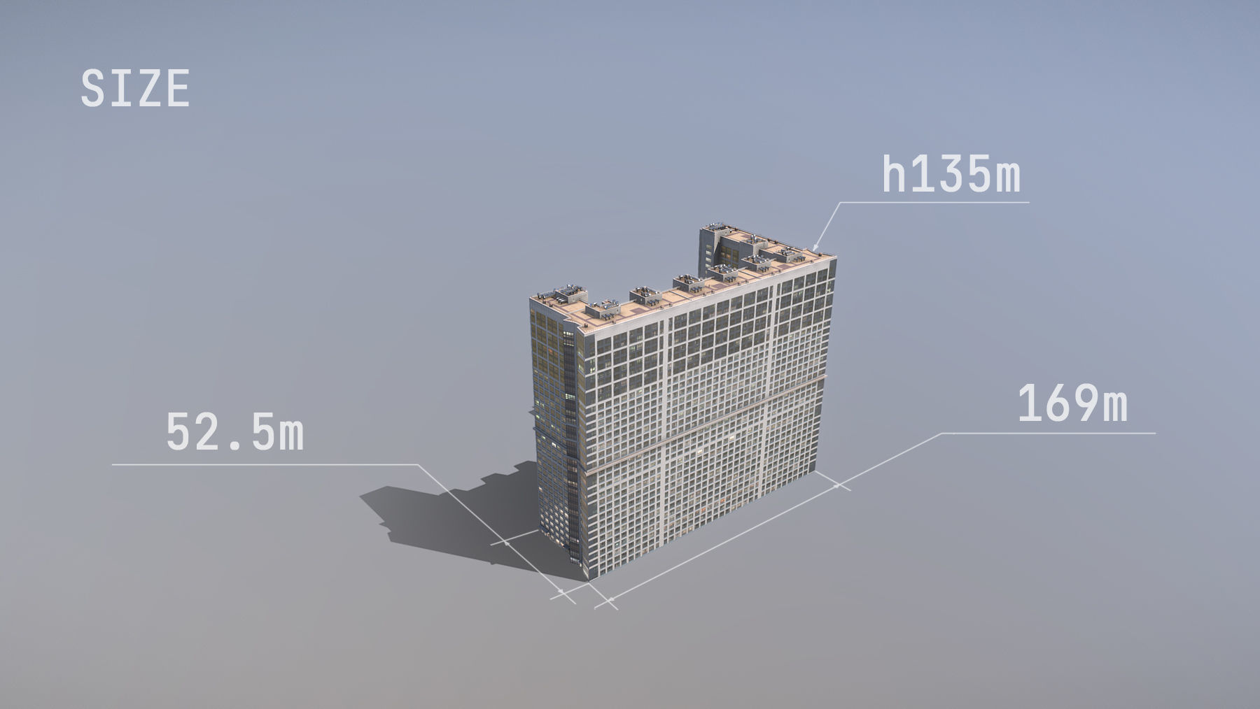 MSK Building 23 east Low-poly 3D model_9