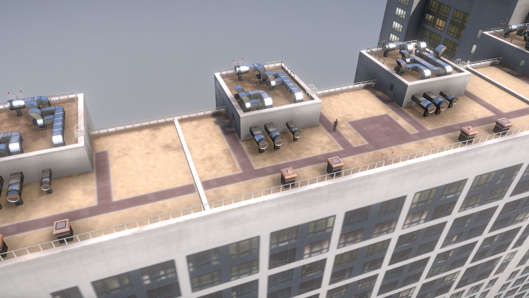 MSK Building 23 east Low-poly 3D model_6