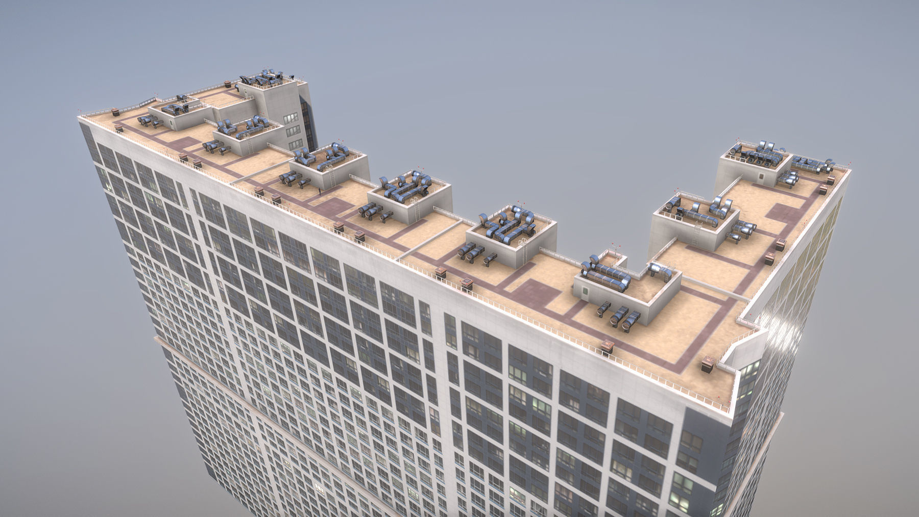 MSK Building 23 east Low-poly 3D model_1