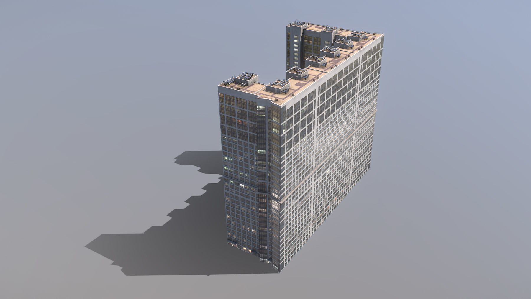 MSK Building 23 east Low-poly 3D model_2