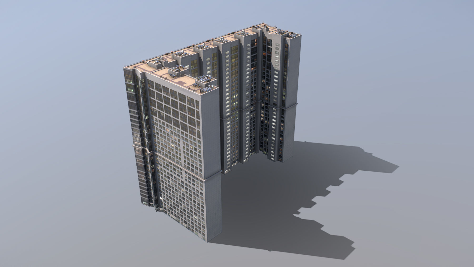 MSK Building 23 east Low-poly 3D model_4