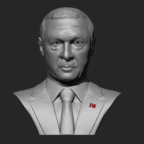 Recep Tayyip Erdogan 3D model print 3D print model
