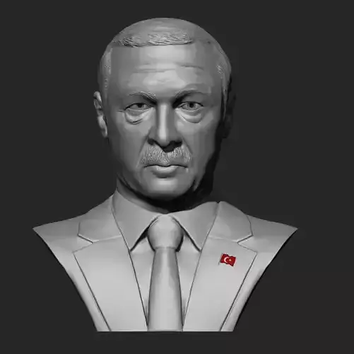 Recep Tayyip Erdogan 3D model print