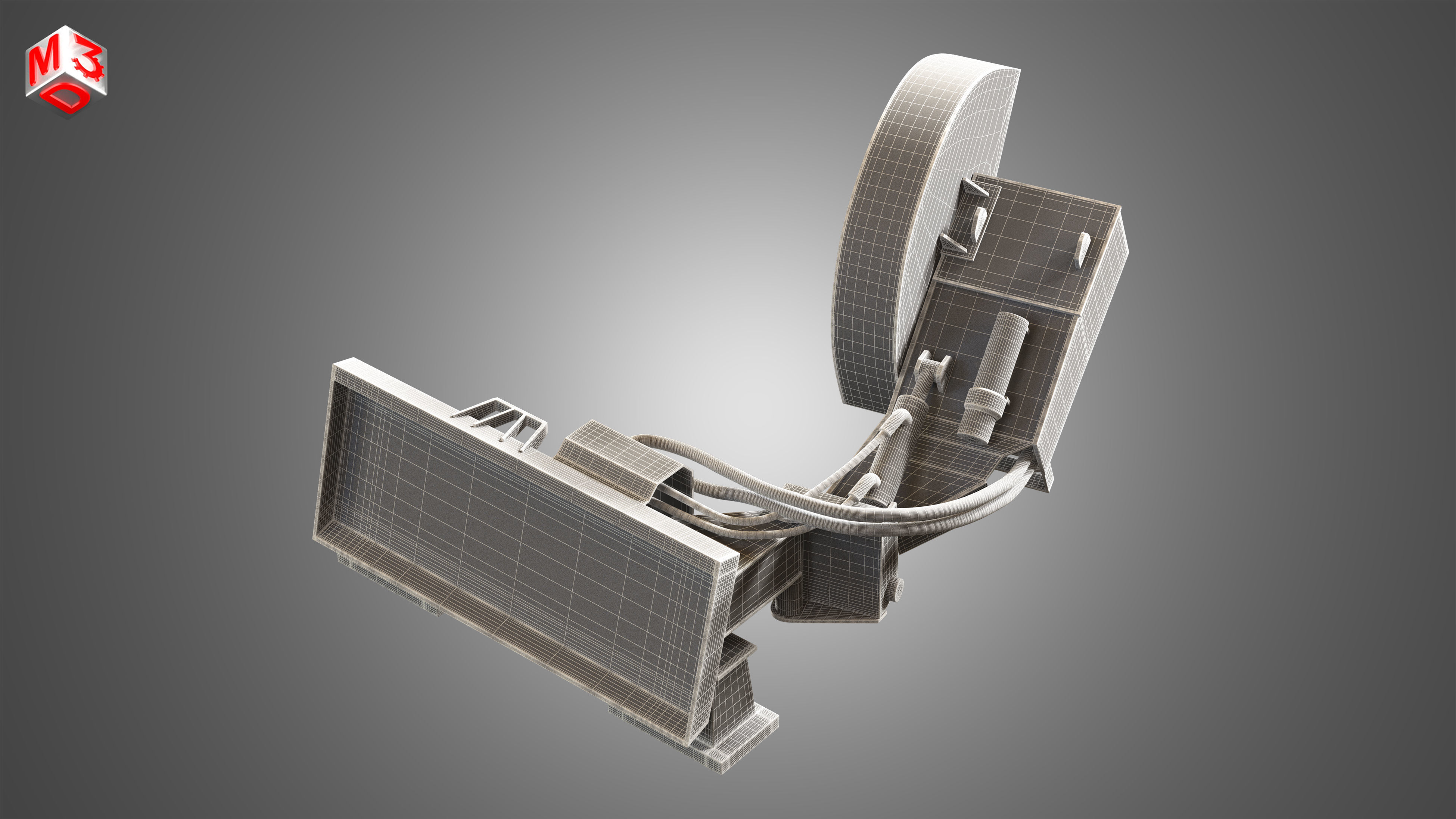 Stump Cutter - Spare Part for JCB Skid Steer Loader 3D model_5