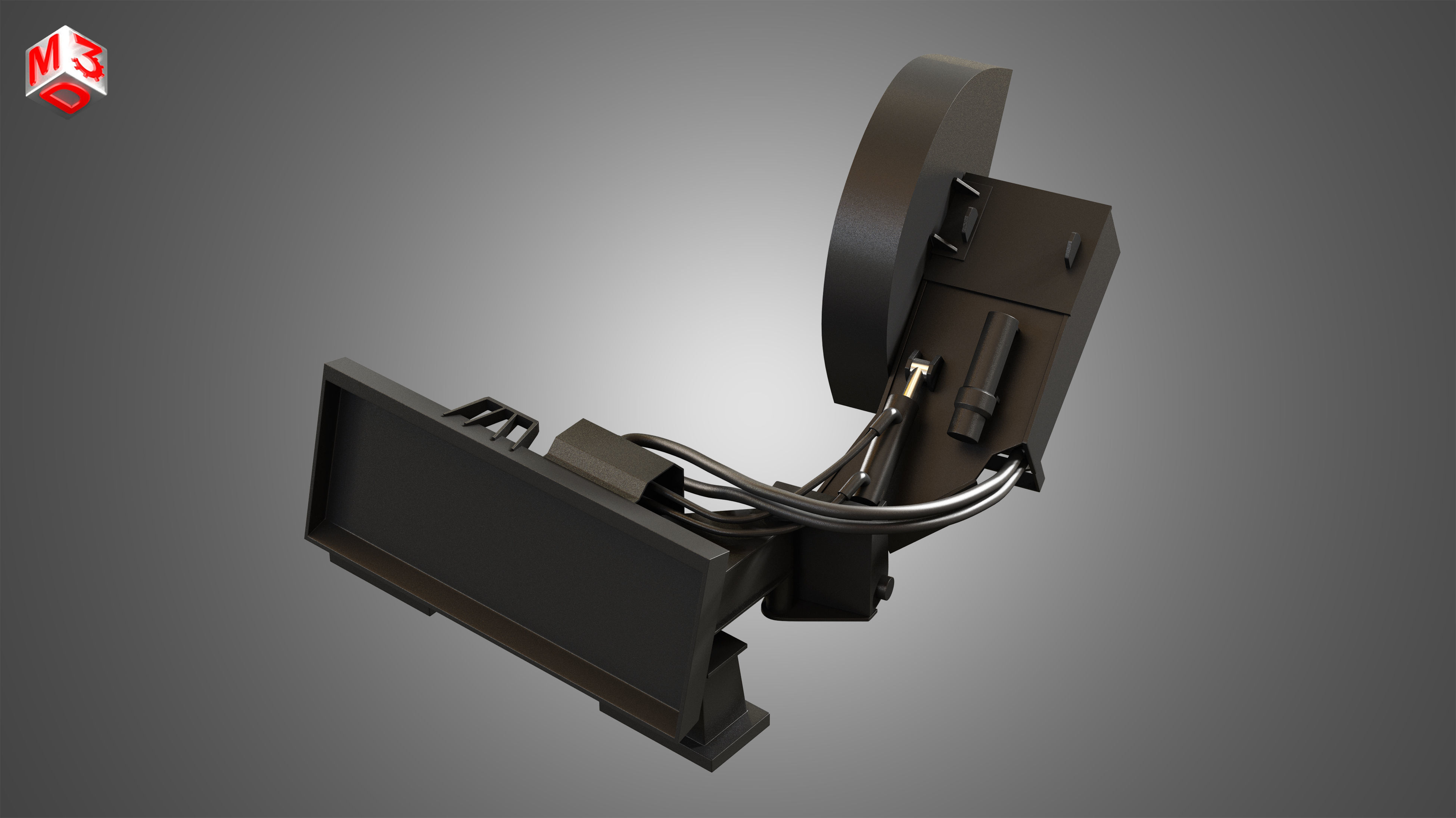 Stump Cutter - Spare Part for JCB Skid Steer Loader 3D model_3