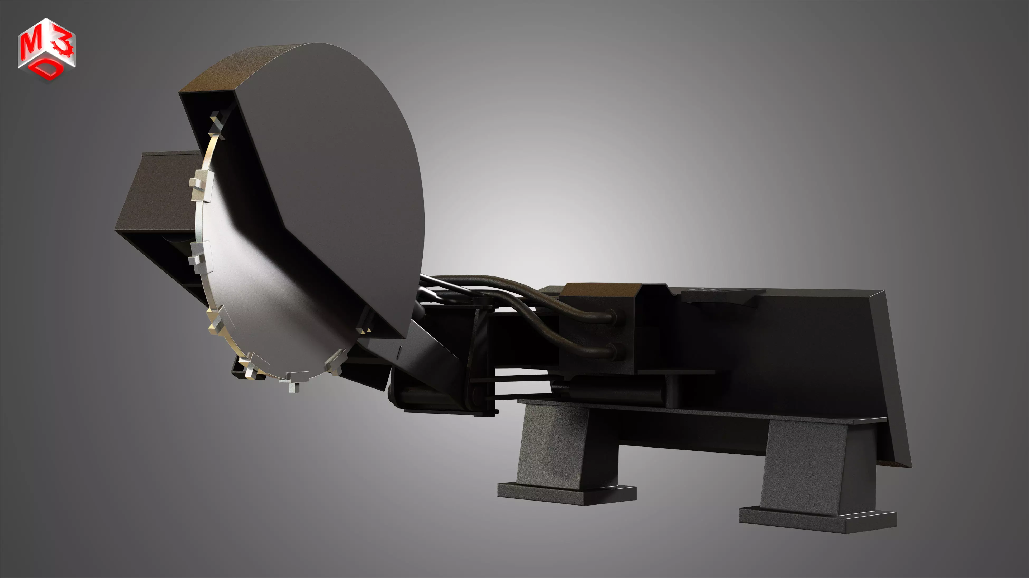 Stump Cutter - Spare Part for JCB Skid Steer Loader 3D model_0